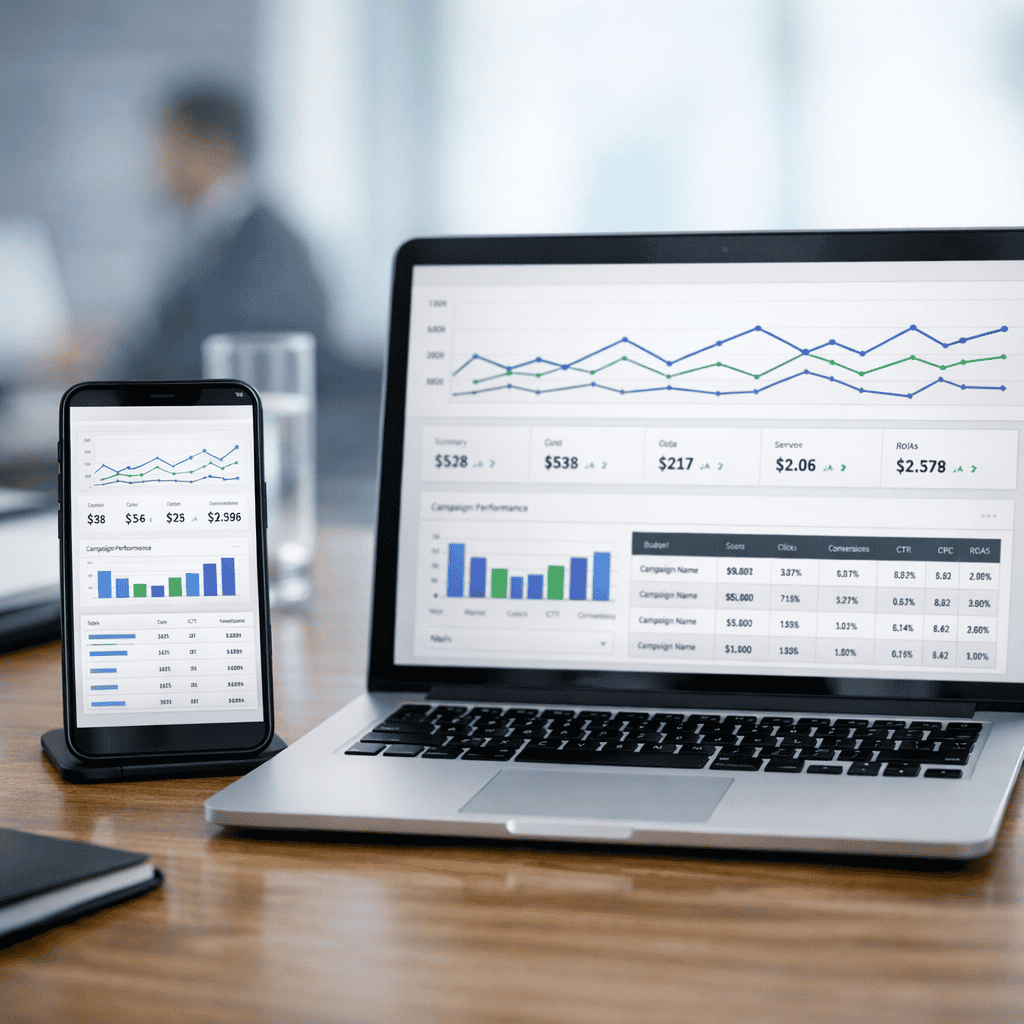 Facebook Paid Advertising: How It Can Generate Sales for Your Business 4 Facebook Paid Advertising - Laptop showing marketing costs report