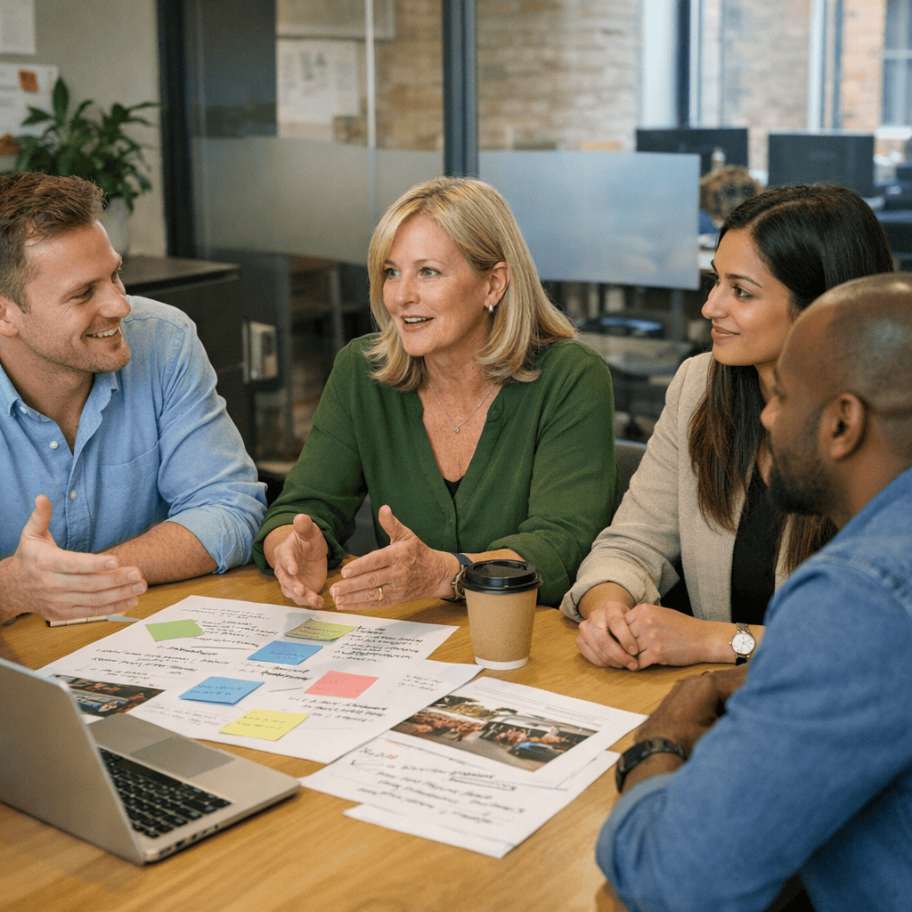 Local Business Marketing Strategies: 8 Practical Ways to Win More Customers 1 Local business marketing strategies - Discussing solutions in a meeting