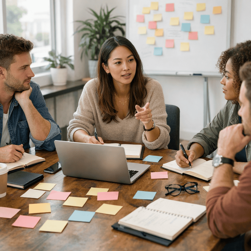Strategies in Content Marketing: How to Improve ROI for Your Business 8 Strategies in Content Marketing - Marketing meeting