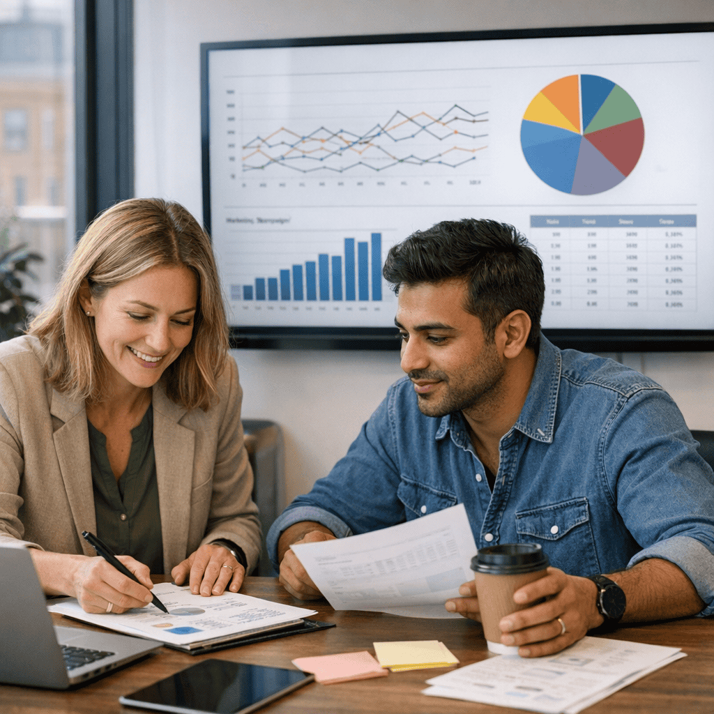 Digital Marketing ROI for Business Owners: How to Measure What Really Matters 7 digital marketing roi for business owners - Consultant checking trends