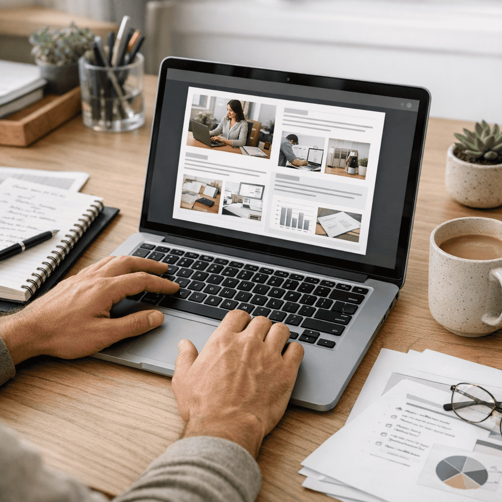 Lead Magnet Ideas for Service Providers: Practical Ways to Generate Better Enquiries 3 lead magnet ideas for service providers - Consultant working on a lead magnet