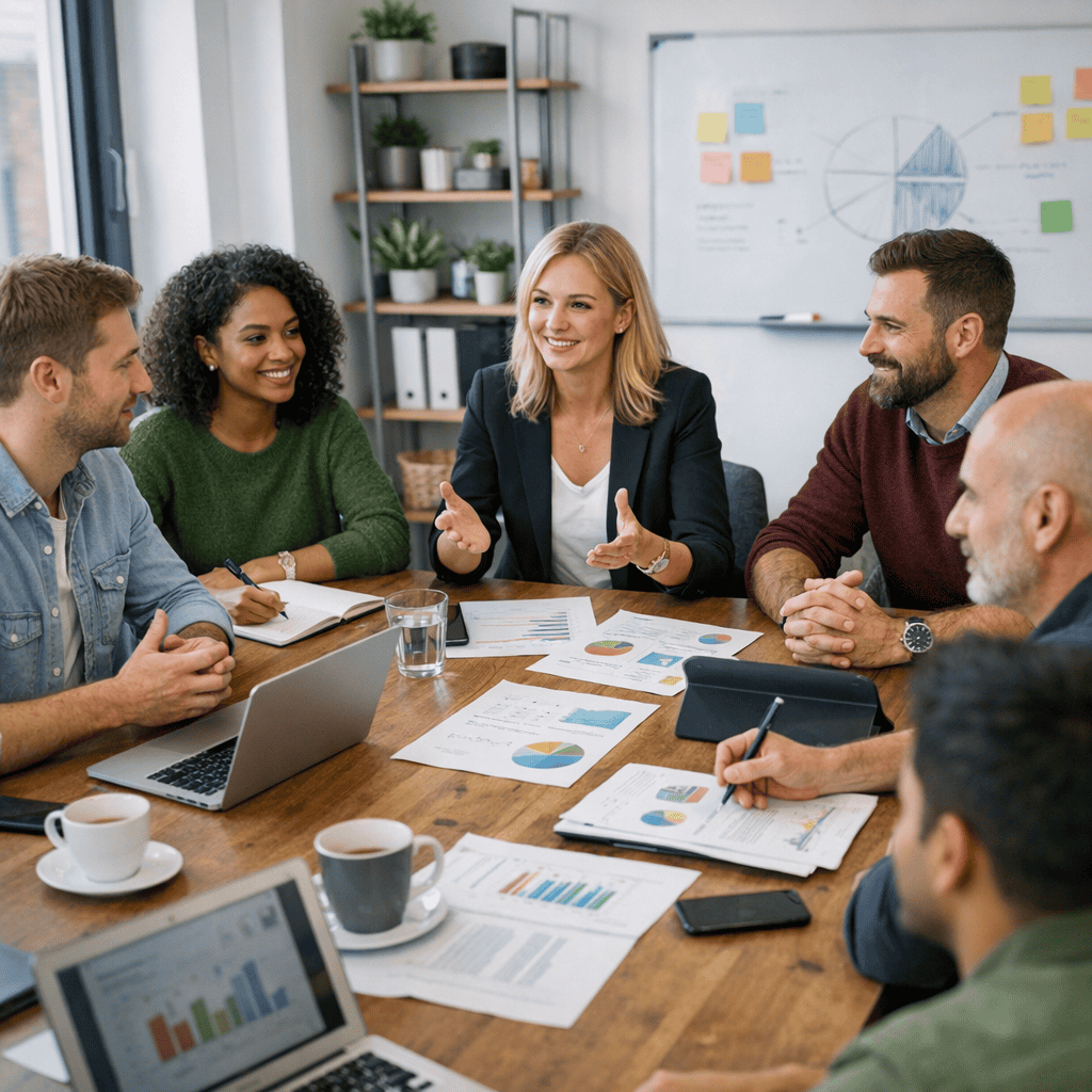 Social Media Advertising vs Organic Reach: What UK Businesses Need to Know 7 social media advertising vs organic reach - Agency team reporting to client team