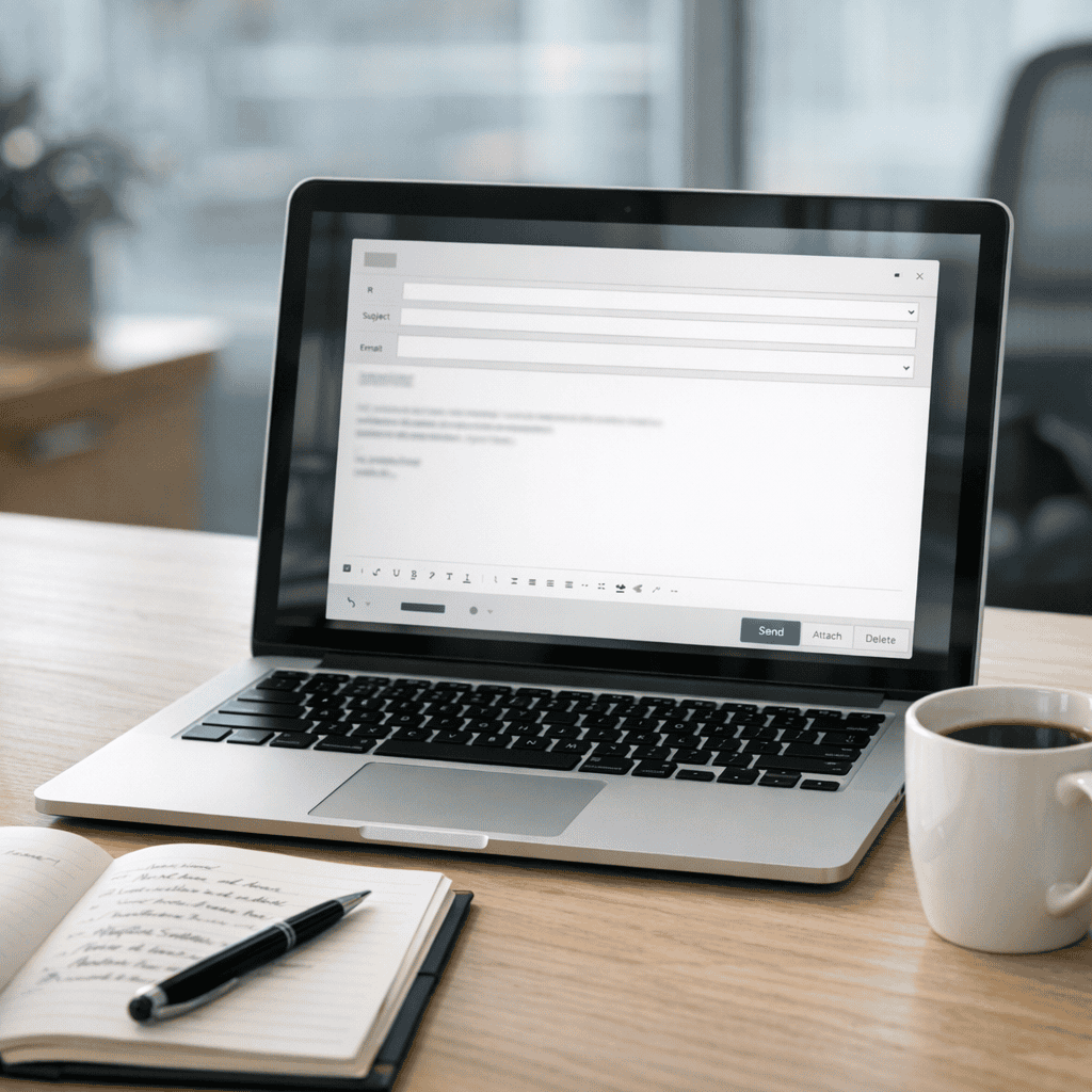 Storytelling in Email Marketing: How to Write Emails That Connect and Convert 1 storytelling in email marketing - Laptop with an email written