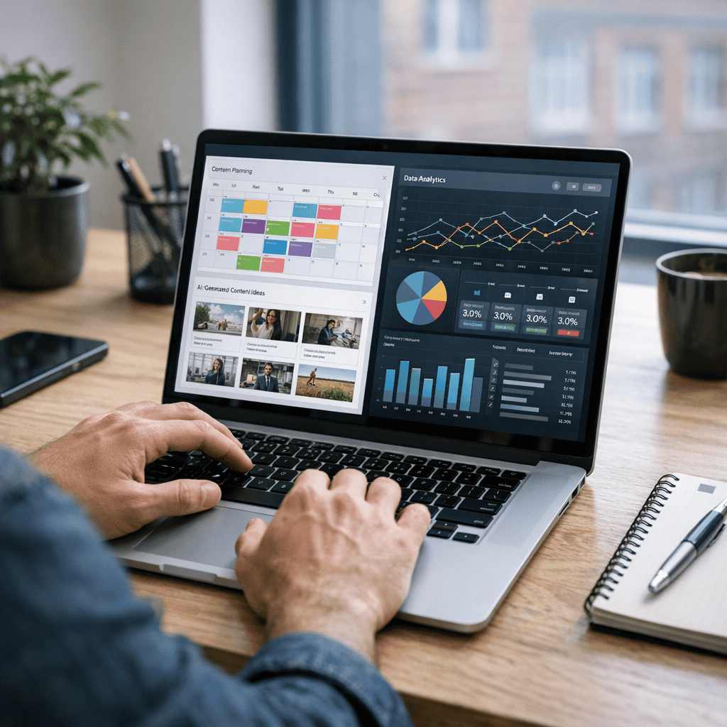 AI Marketing Strategies for UK Businesses: Practical Ways to Improve Results 1 AI Marketing Strategies - Consultant checking AI data responses