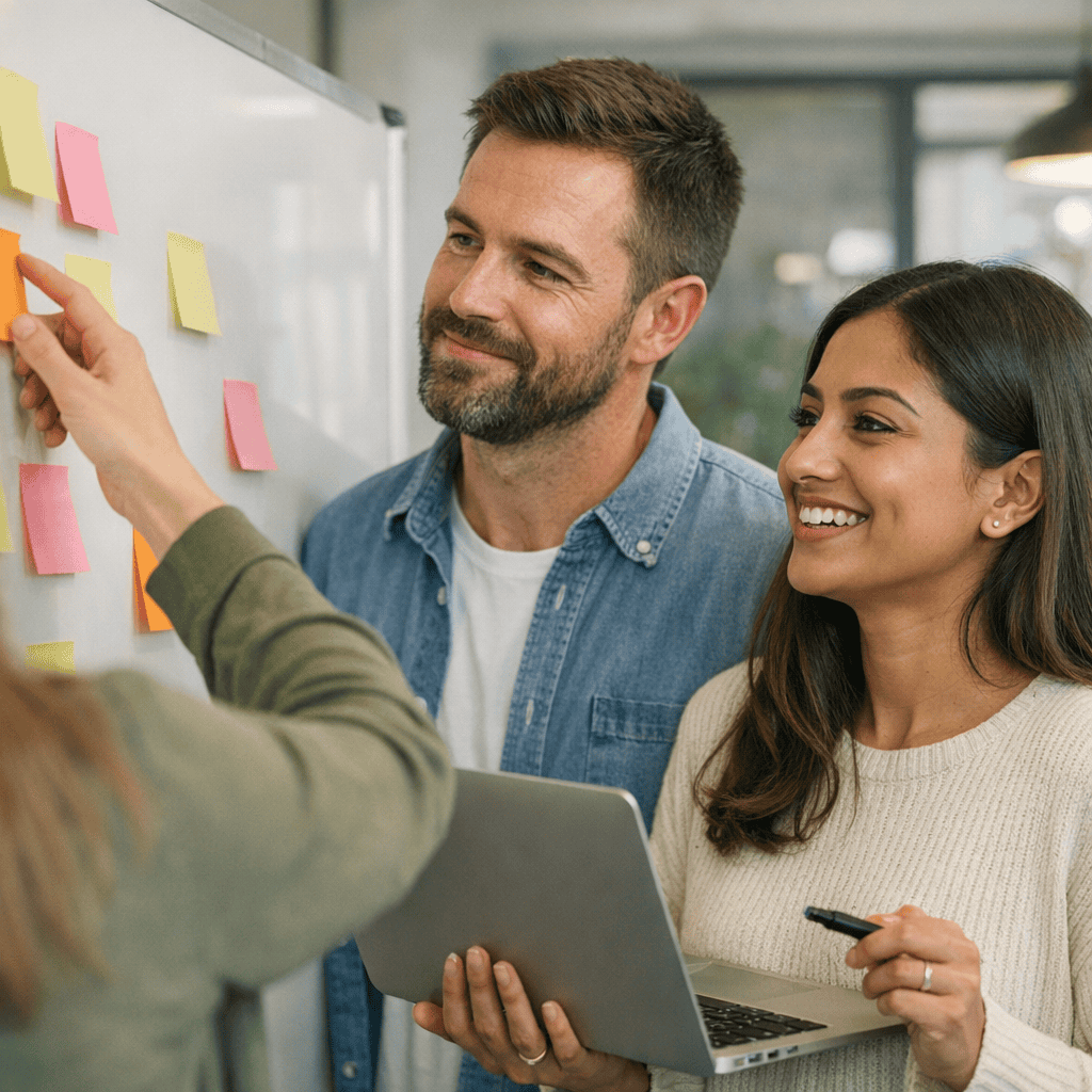 How to Build a Content Marketing Strategy That Drives Real Results 1 Content Marketing Strategy - Team checking ideas