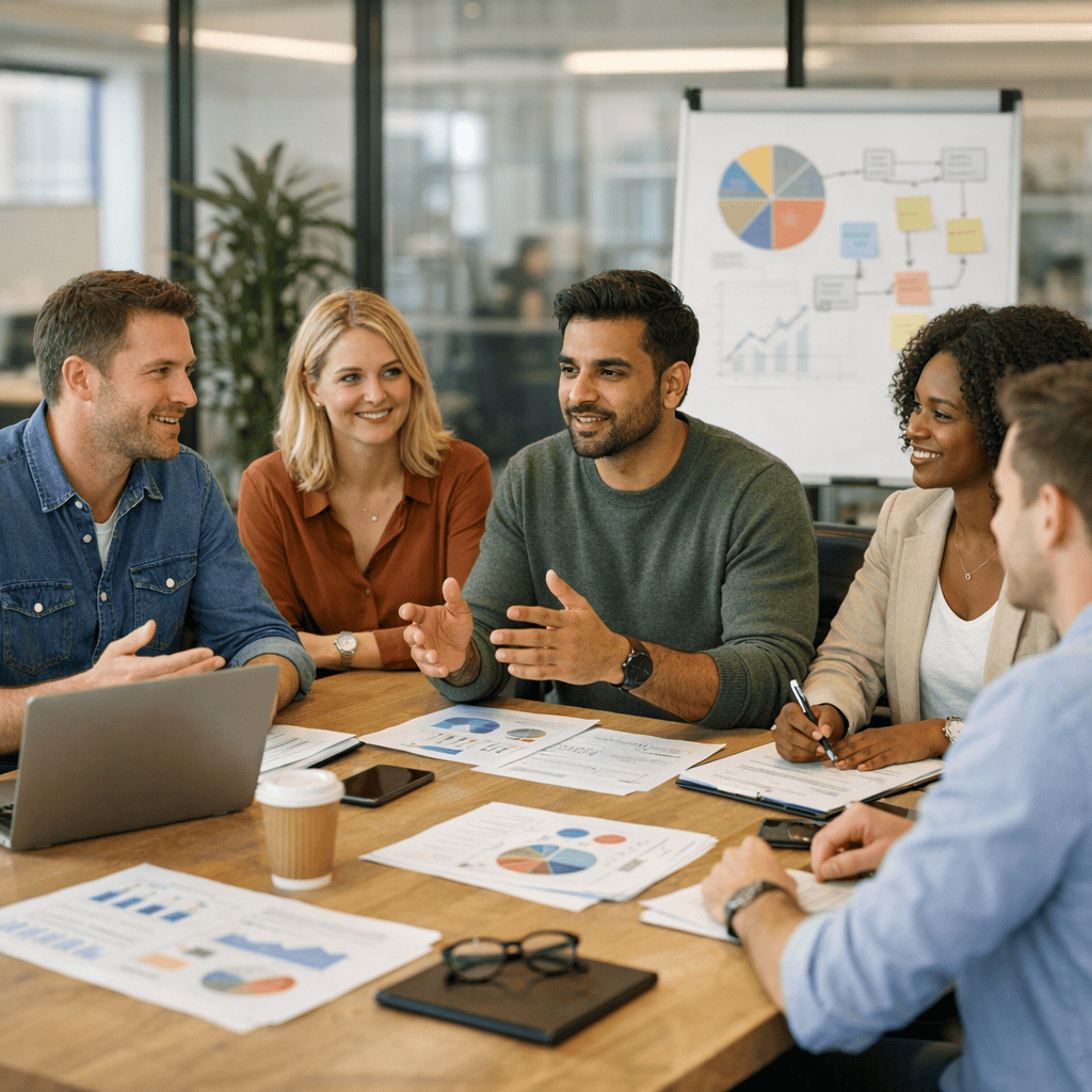 How to Build a Content Marketing Strategy That Drives Real Results 4 Content Marketing Strategy - Team planning and brainstorming