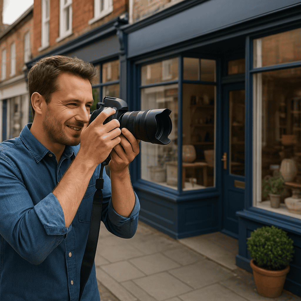 Google Business Profile: The Complete UK Guide to Better Local Visibility 2 Google Business Profile - Consultant taking business photograph for profile