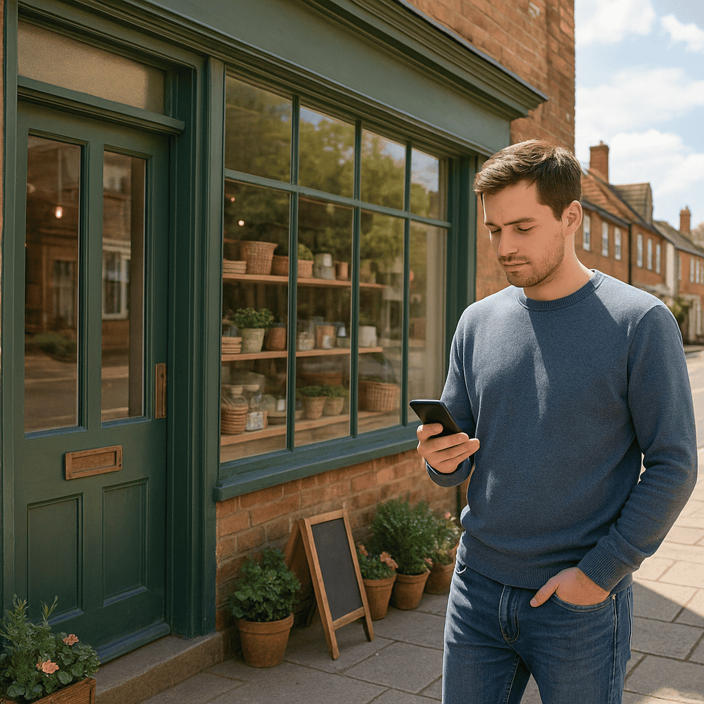 Why Your Google Business Profile Isn’t Ranking and How to Fix It 4 Google Business Profile isn't ranking - Customer searching for a local business