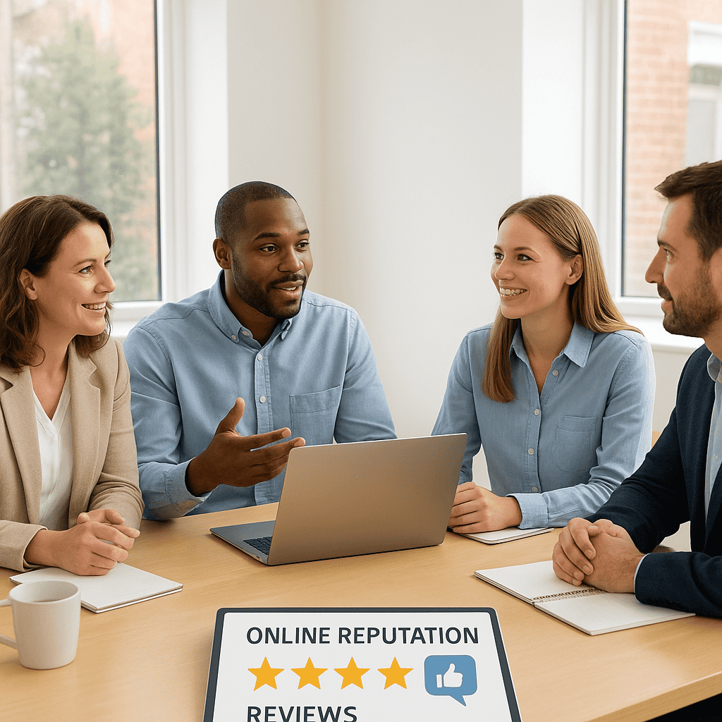 How to Get Better Google Business Profile Reviews for Your UK Business 3 Google Business Profile reviews - Agency discussing client GBP reviews
