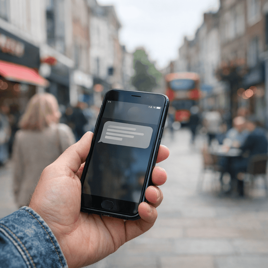 Mobile Marketing Strategies That Help UK Businesses Reach More Customers 3 Mobile Marketing Strategies - Mobile phone with messages on it