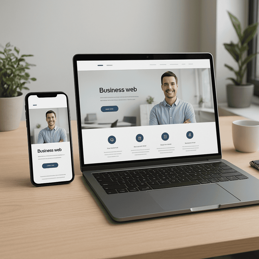 How to Optimise Your Homepage for Kilmarnock SEO: 7 Practical Ways to Improve Visibility 3 Optimise Your Homepage for Kilmarnock - website homepage on laptop and mobile