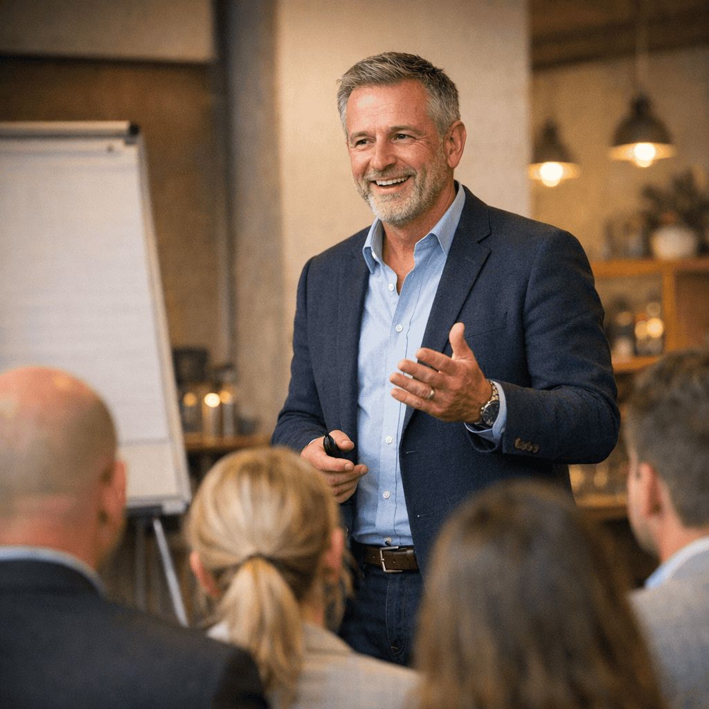 Personal Branding in Digital Marketing: How UK Businesses Can Build Trust and Visibility 4 Personal Branding - Agency lead presenting