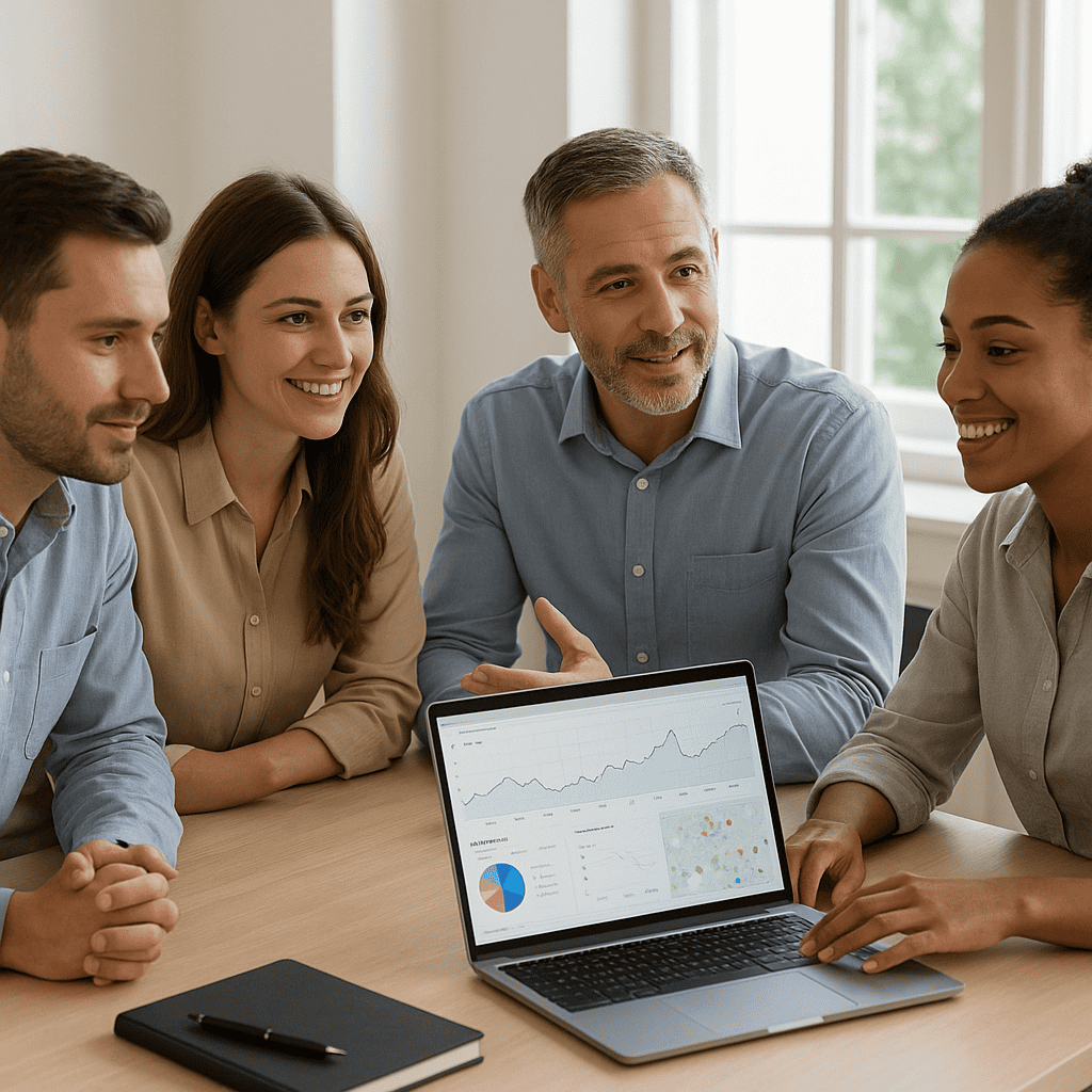 How to Rank in the Google 3-Pack in Ayrshire: A Practical Guide for Local Businesses 2 Rank in the Google 3-Pack in Ayrshire - Agency staff checking analytics