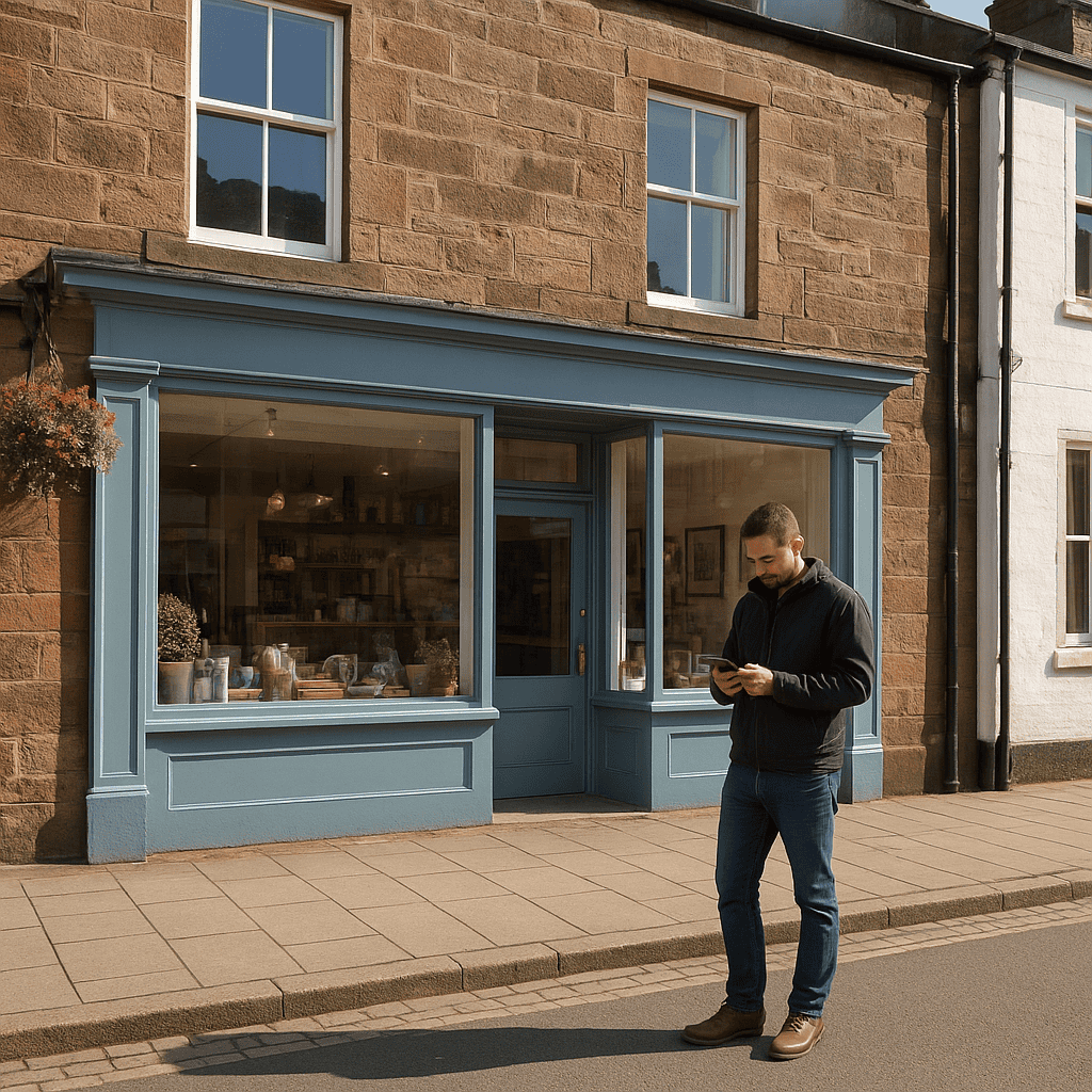 How to Rank in the Google 3-Pack in Ayrshire: A Practical Guide for Local Businesses 4 Rank in the Google 3-Pack in Ayrshire - Checking local business on mobile