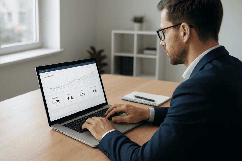 SEO Optimisation for WordPress - Website analytics on screen