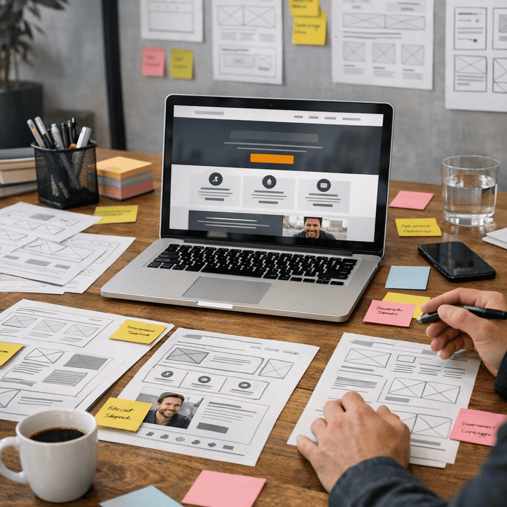 5 Secrets to Website Conversions That Help UK Businesses Boost Sales 3 Secrets to Website Conversions - Consultant checking web design and conversions