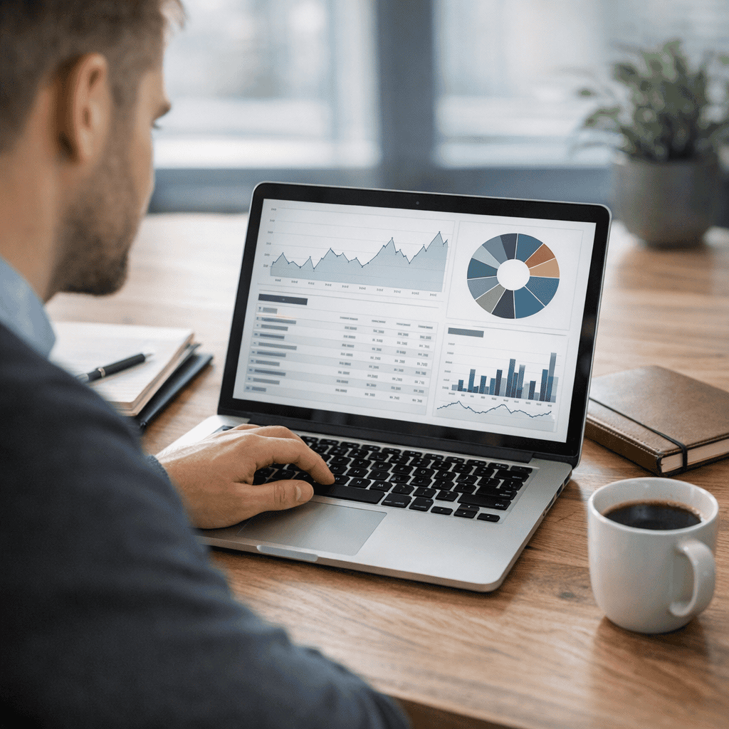 Top Internet Search Trends: What UK Consumers Are Searching for Now 1 Top Internet Search Trends - Freelancer checking analytics