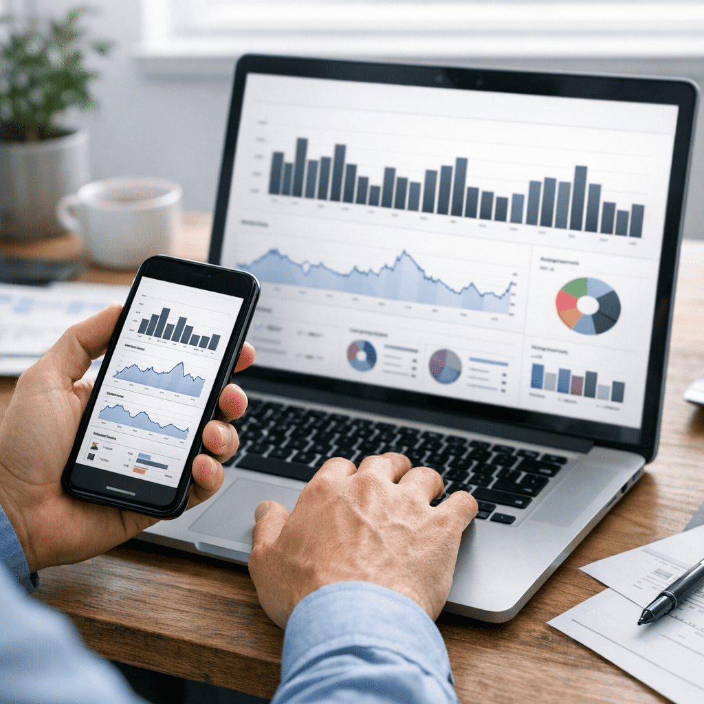 YouTube Shorts for Businesses: Trends, Tips and Tactics That Work 1 YouTube Shorts - Business owner checking shorts analytics