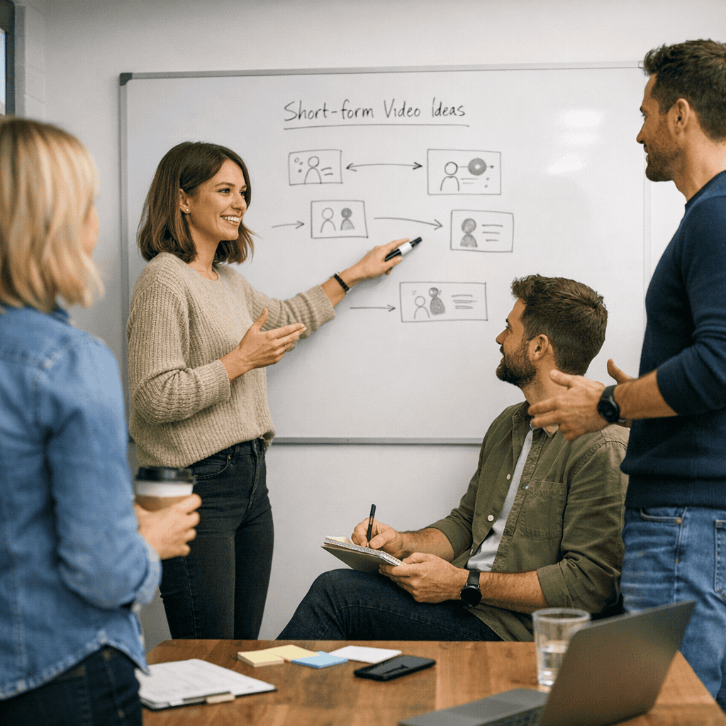 YouTube Shorts for Businesses: Trends, Tips and Tactics That Work 2 YouTube Shorts - Agency presenting video ideas
