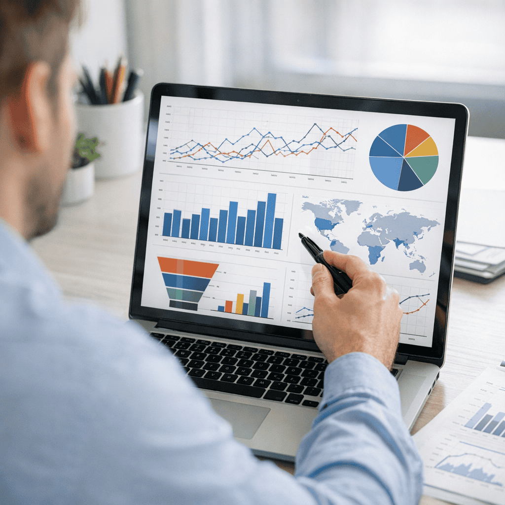How to Create Digital Marketing Campaigns That Deliver Real Results 5 creating digital marketing campaigns - Marketing data on a laptop