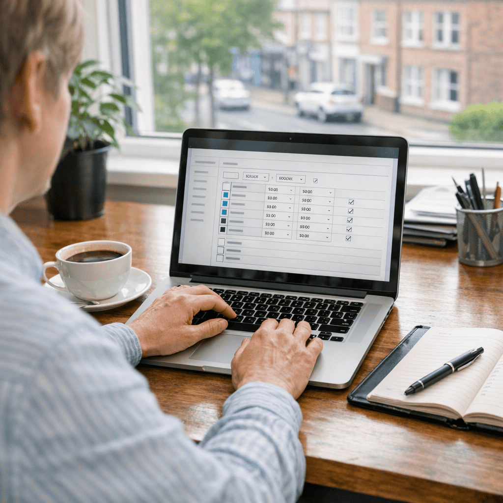 Google Business Profile Voice Search: How UK Businesses Can Get Found More Often 7 google business profile voice search - Checking data on laptop