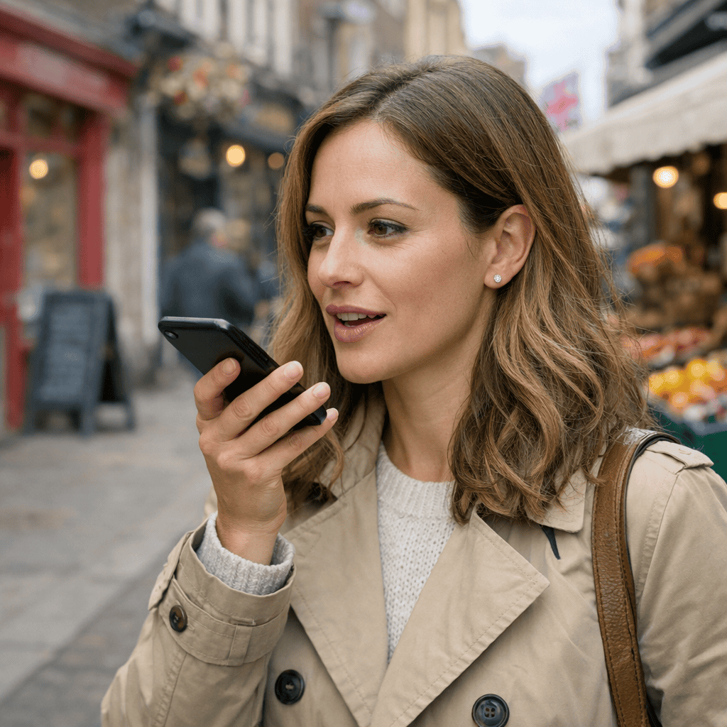Google Business Profile Voice Search: How UK Businesses Can Get Found More Often 8 google business profile voice search - Customer using voice search on mobile