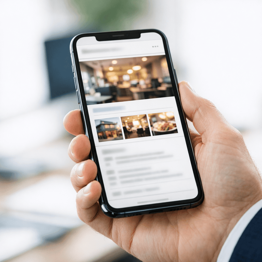 How Photos Affect Local Search Ranking and Why They Matter for UK Businesses 1 local search ranking factor photos - GBP photos on mobile