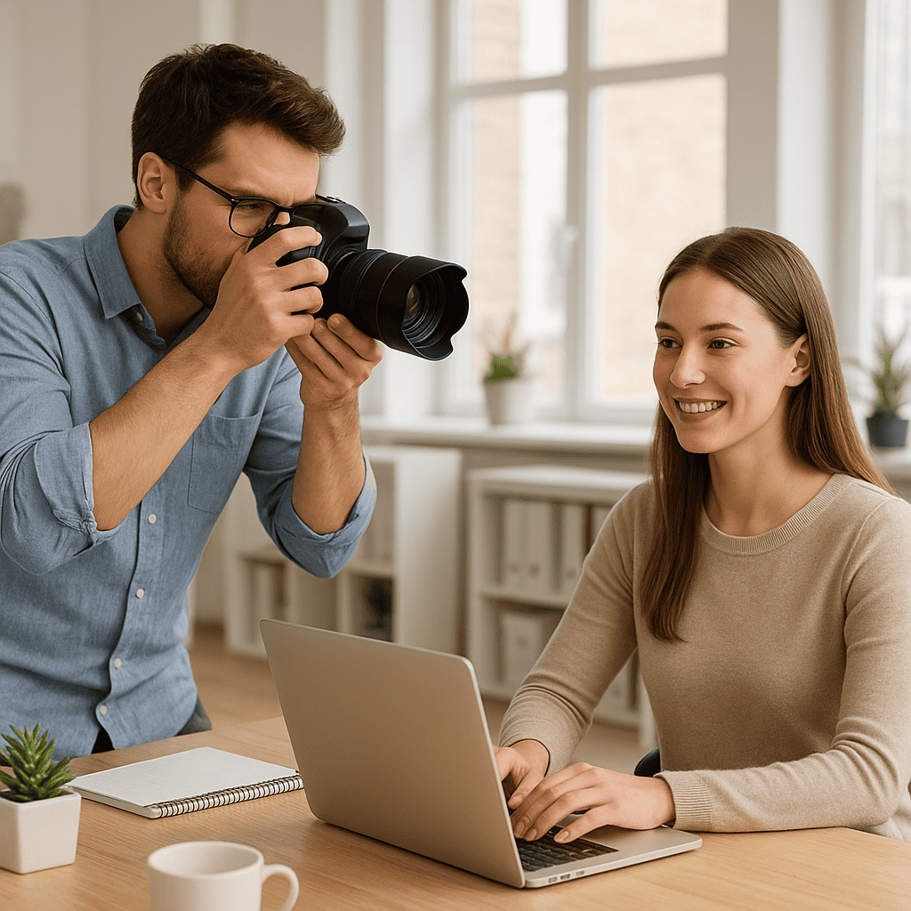 Google Business Profile Posts for Local Traffic: A Practical Guide for UK Businesses 8 Photographer taking photos for GBP page