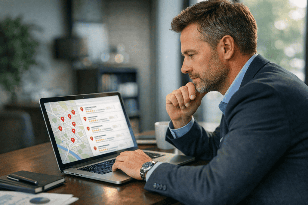 Semantic SEO for Local Competitors: How UK Businesses Can Win More Visibility 1 Semantic SEO for local competitors, consultant checking local competition