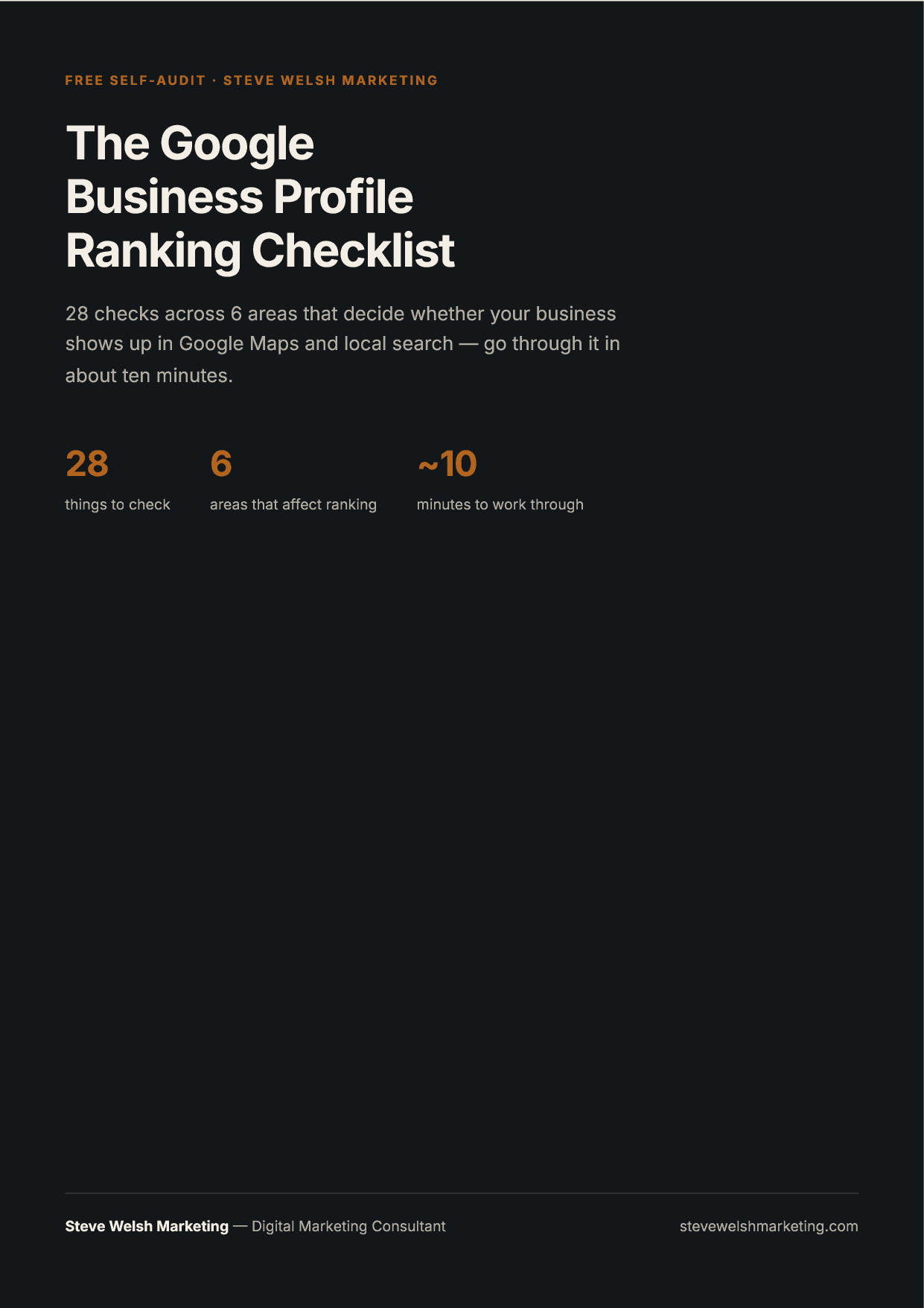 Cover of The Google Business Profile Ranking Checklist
